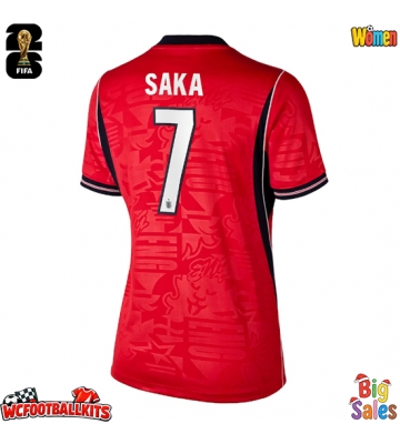 England Bukayo Saka #7 Replica Away Stadium Shirt for Women World Cup 2026 Short Sleeve